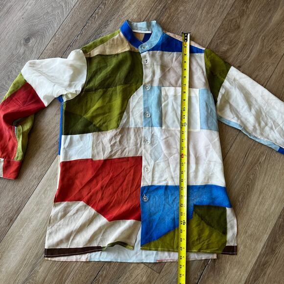 ROSETTA GETTY Women's Button Front Shirt Size 4 In Multicolor - Picture 3 of 6